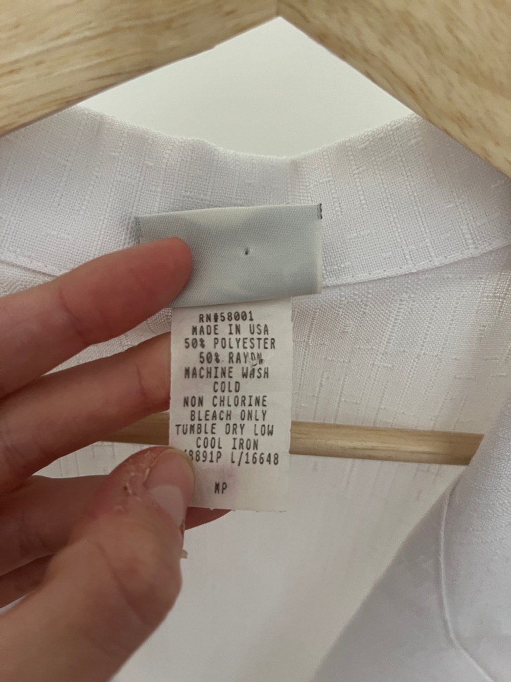 Vintage White Single-Button Notch-Lapel Blazer - Medium - Picture 3 of 5